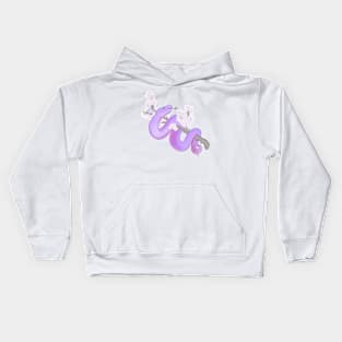 White Sakura Viper: Purple Kids Hoodie